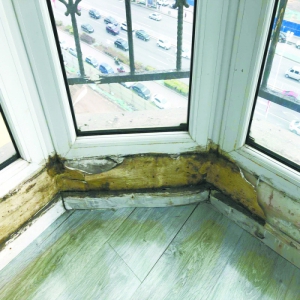 运乔嘉园小区百余户年年漏水墙壁发霉 糟心