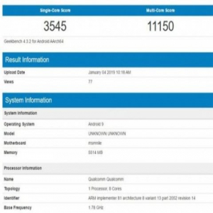 高通骁龙855跑分成绩曝光 多核成绩达到了11150分
