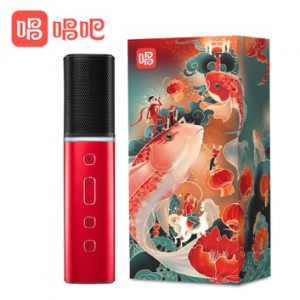 唱吧麦克风2019新年锦鲤版包装!