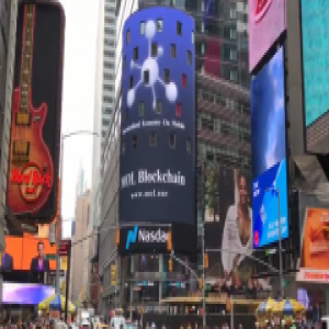 即时免交易费的DAG公有链摩尔链点亮纳斯达克大屏