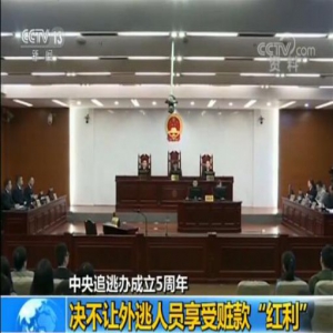  【中央追逃办成立5周年】决不让外逃人员享受赃款“红利”