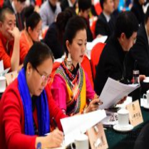 北京海淀区政协十届一次会议开幕 少数民族委员抢眼(组图)