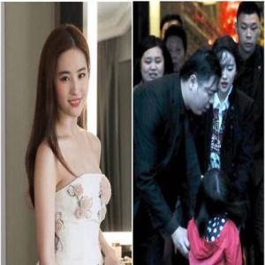 保镖粗鲁驱赶小女孩 刘亦菲暖心出手制止