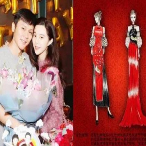 与李晨好事将近？范冰冰大赞网友为她画的婚纱手稿