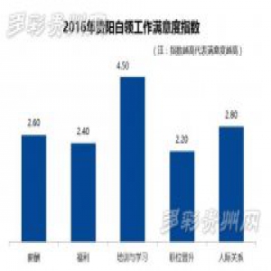 2016年贵阳白领工作满意度指数全国最高 未能升职最“蓝瘦”