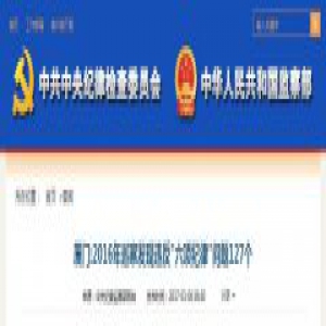 厦门2016年巡察发现违反六项纪律问题127个