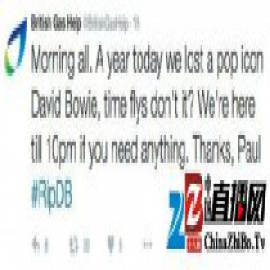 「这世界」燃气公司客服发推怀念大卫·鲍伊，一群人不喜欢