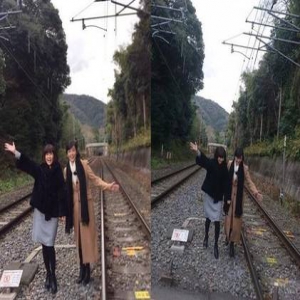 日本51岁女星铁道旁拍照 触犯法律引发网友痛批