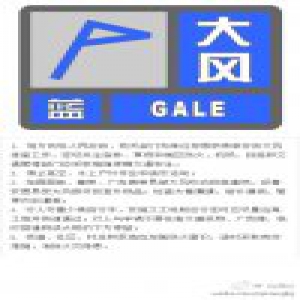 北京发布大风蓝色预警信号：21日阵风可达7级