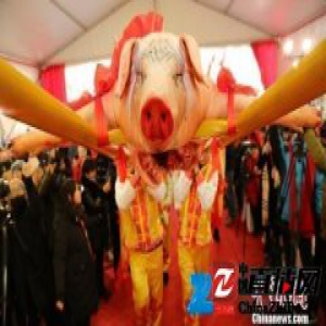 浙江海盐办世界名猪文化节 再现“请年猪”场景