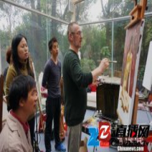 中俄画家广东南村“竞技” 写意油画备受推崇