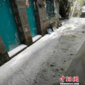 云南景谷：强对流天气引发冰雹灾害 最大冰雹直径约11毫米