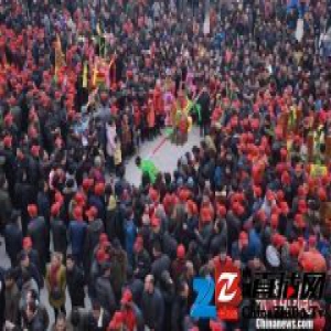 正月十一：河北南和举办千年民俗活动“抬黄杠”