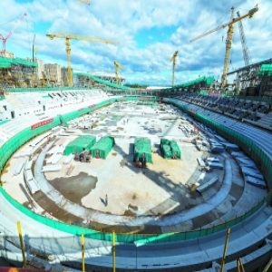 国家速滑馆混凝土主体结构完工 明年底舞动“冰丝带”