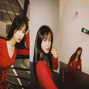 虞书欣红衣红唇文艺梦幻 虚实变幻上演失落的少女