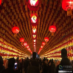 九组大型花灯亮相北京石景山游乐园