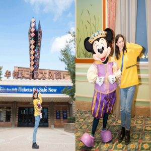 甜笑嫣然！金晨玩趣畅游游乐园活力满分