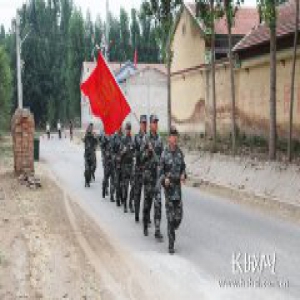 永清县举行大规模汛期群众安全转移演习